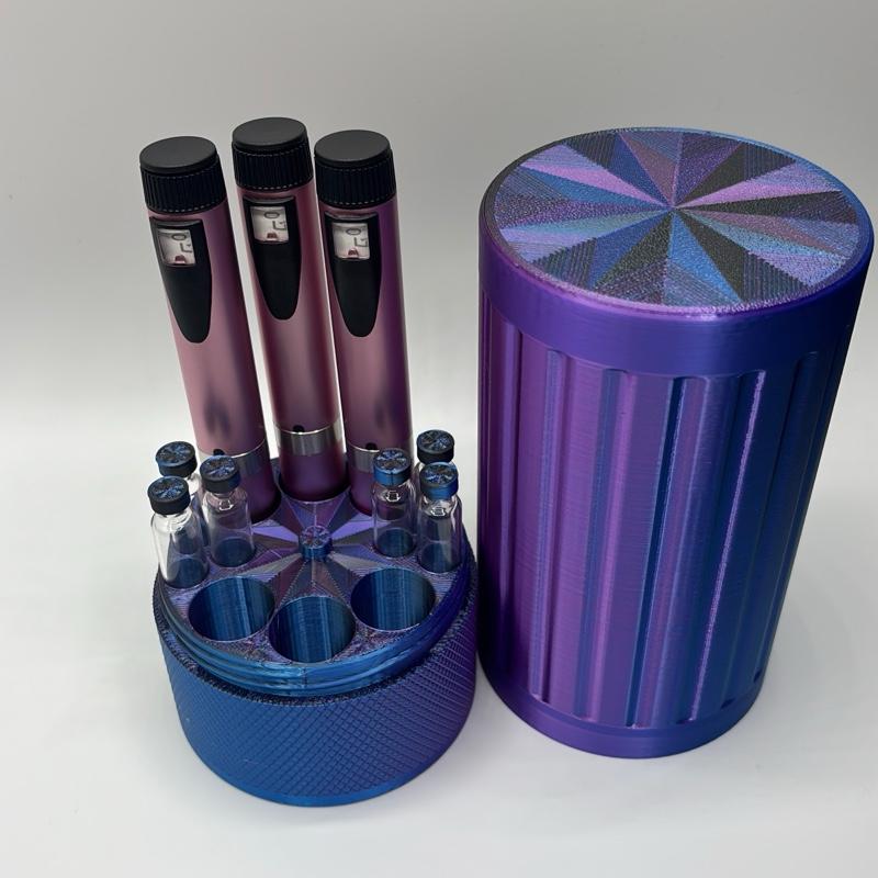 Injection Pen + Cartridge Case – Holds 6 Pens & 6 Cartridges
